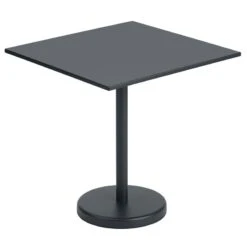 Muuto Linear Steel Café Pöytä, 70 X 70 Cm, Musta