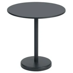 Muuto Linear Steel Café Pöytä, Pyöreä, 70 Cm, Musta