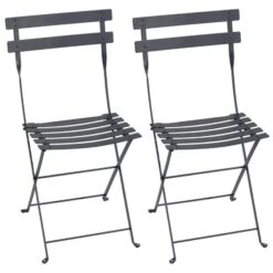 Fermob Bistro Metal Tuoli, 2 Kpl, Anthracite